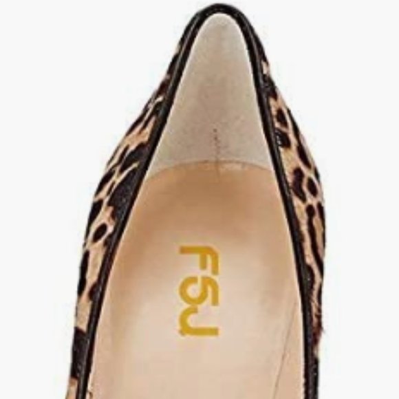 NEW FSJ Women Sexy Leopard Printed Pointy Toe High Heel Stilettos Sz 11 - Picture 6 of 10